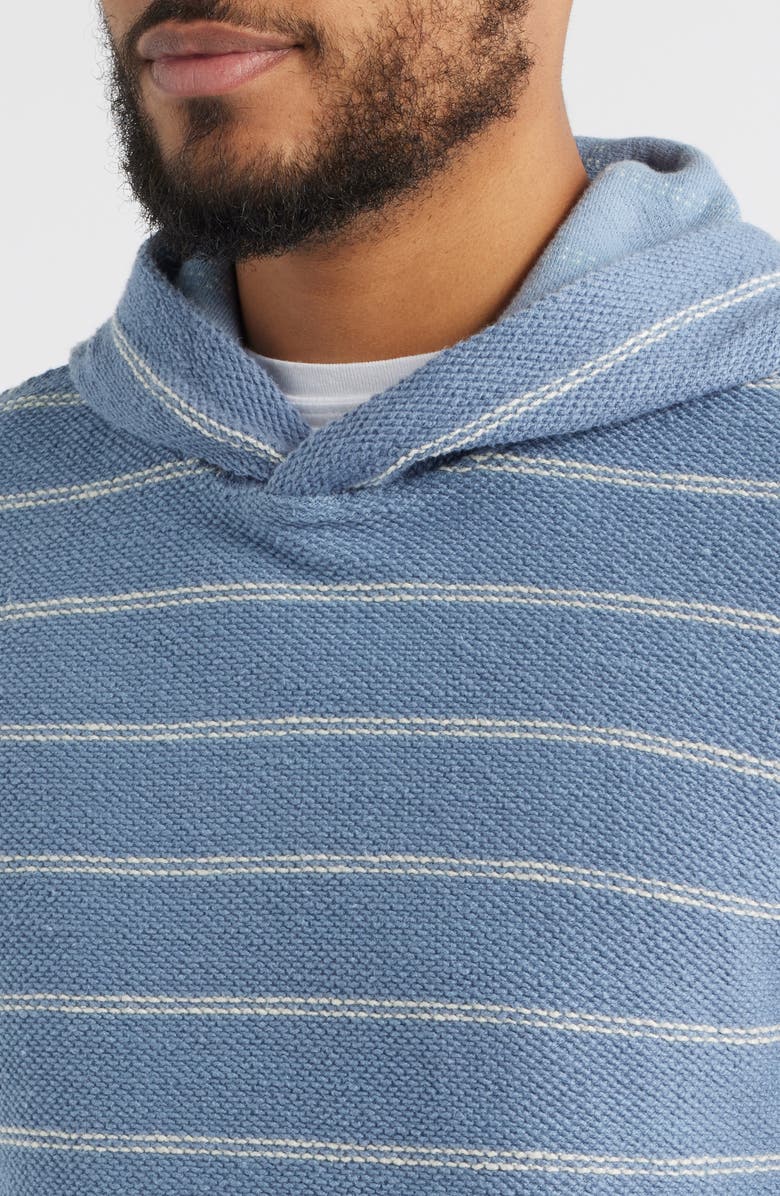 Faherty Whitewater Stripe Organic Cotton Blend Hoodie, Alternate, color, Seabrook Stripe