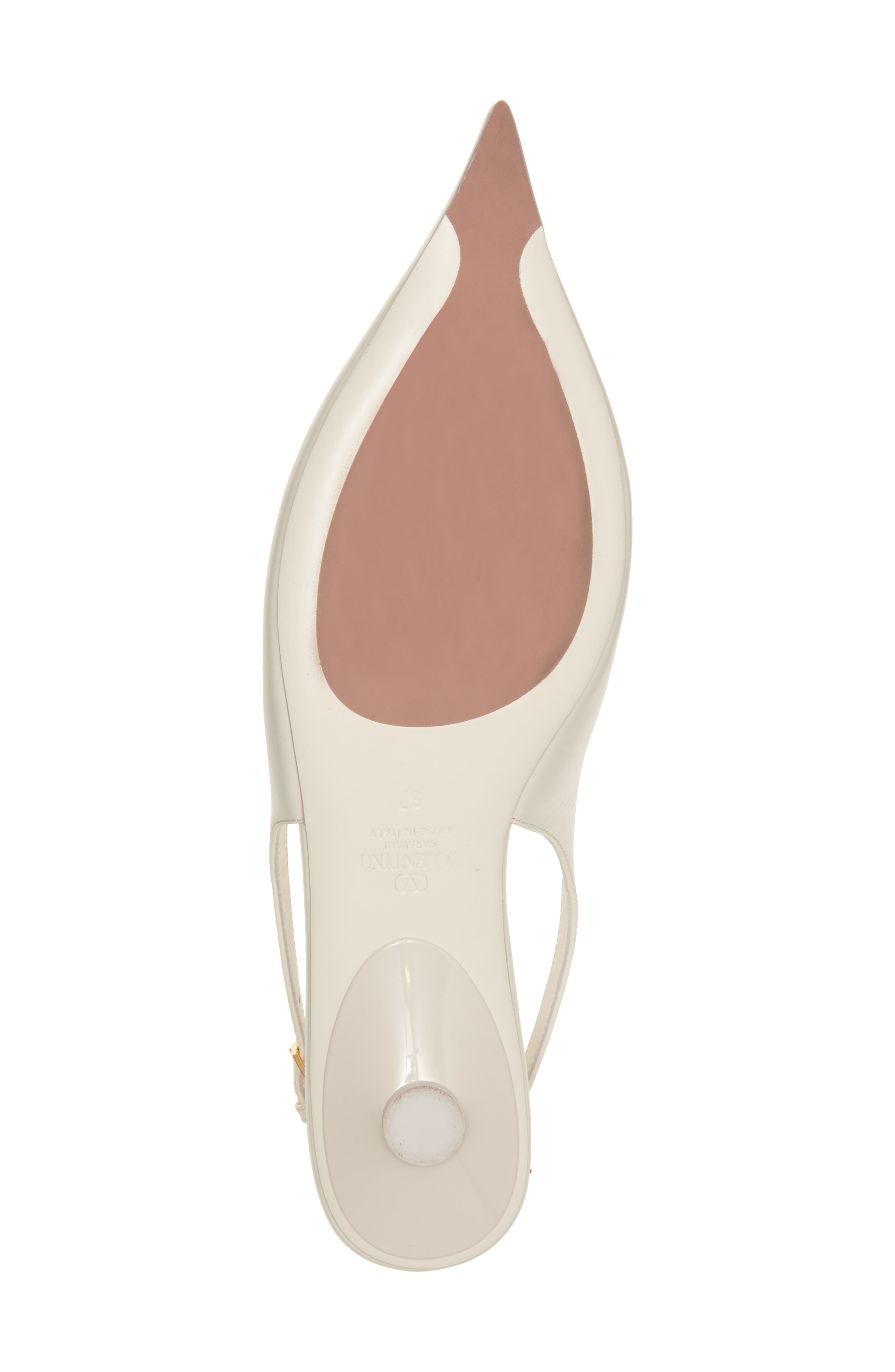 VLOGO Moon Pointed Toe Slingback Pump, Alternate, color, IVORY