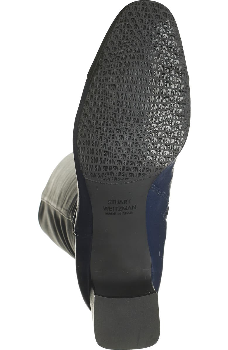 Stuart Weitzman Milla Knee High Boot, Alternate, color, Nice Blue/ Black