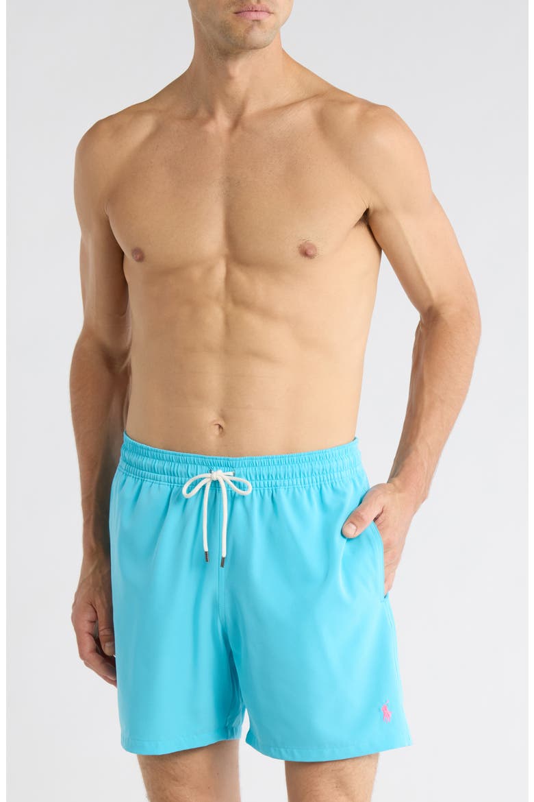 Traveler Swim Trunks, Main, color, BLAZE BLUE