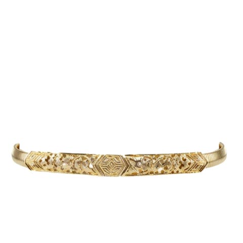 Vintage 1970s Gold-Tone Stretch Snake Belt