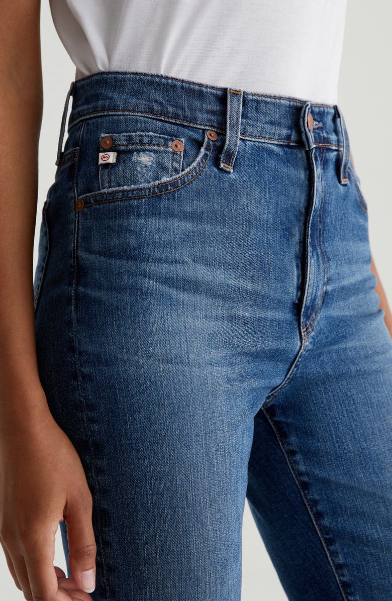 AG Madi Raw Hem High Waist Flare Jeans, Alternate, color, 