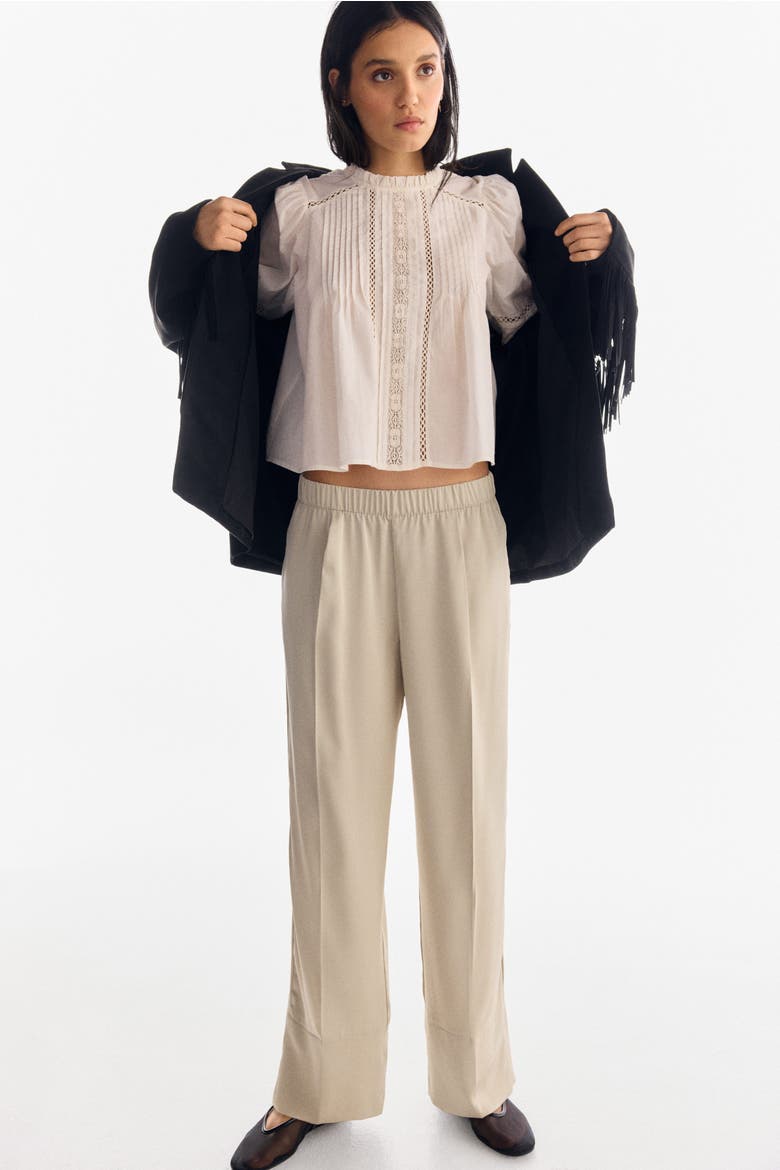 Pull-on Trousers, Main, color, Light beige