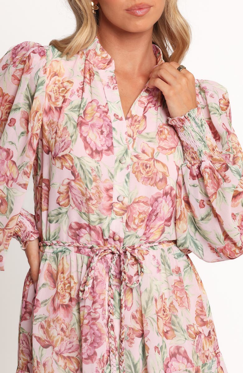 Petal & Pup Elba Floral Long Sleeve Minidress, Alternate, color, Veiled Floral