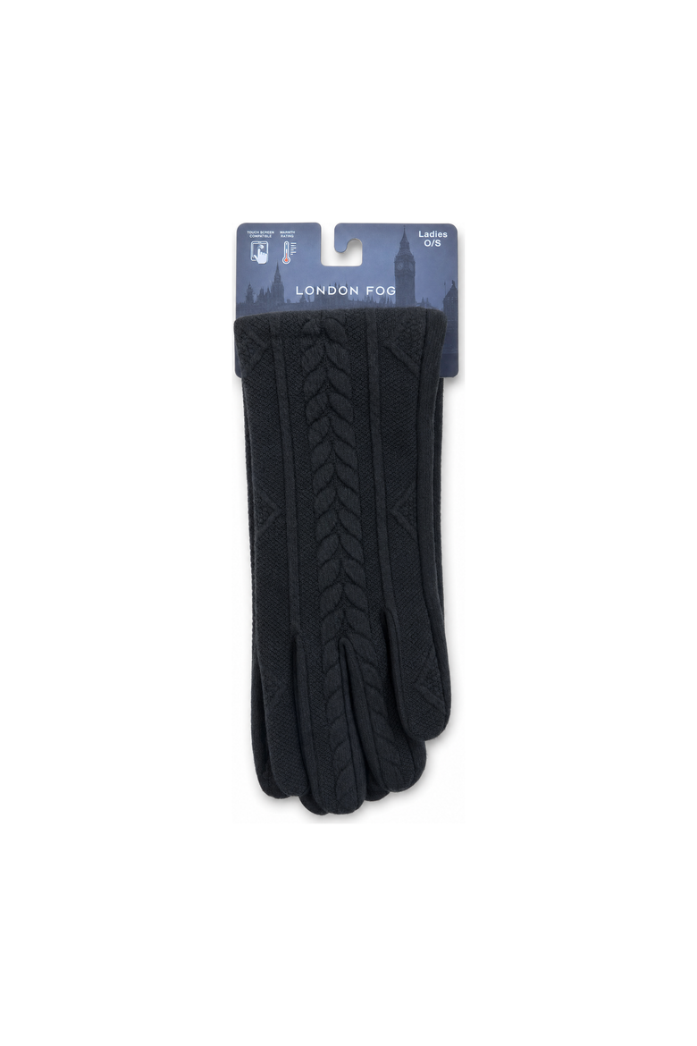 Women's Cable Knit Winter Glove, Alternate, color, Black
