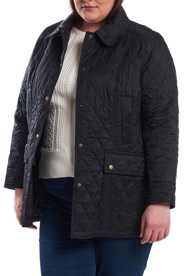 Beadnell Summer Quilted Jacket, Main, color, BLACK