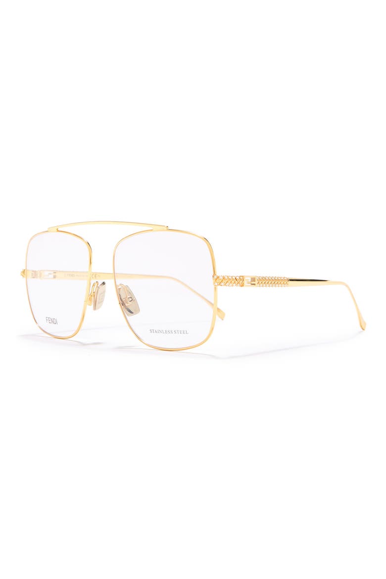57mm Aviator Optical Frames, Alternate, color, GOLD