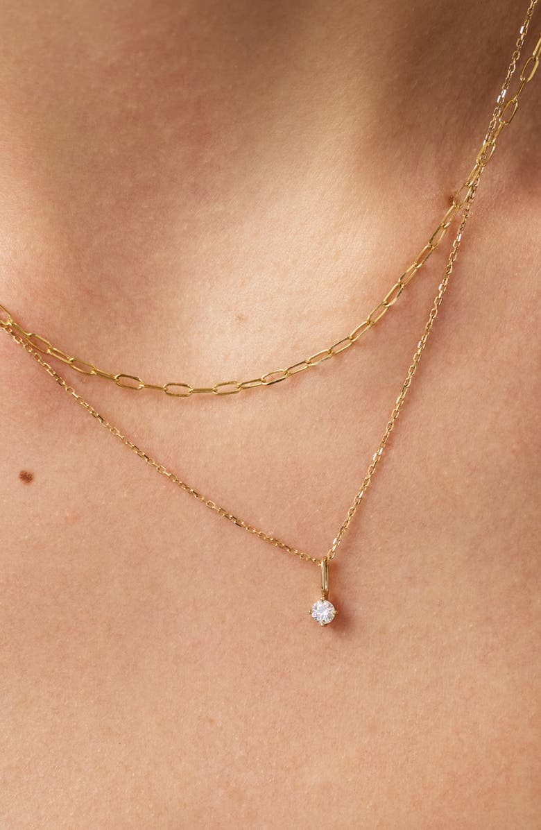 Ana Luisa Diamond Necklace - Gold Diamond Layered Necklace, Alternate, color, 
