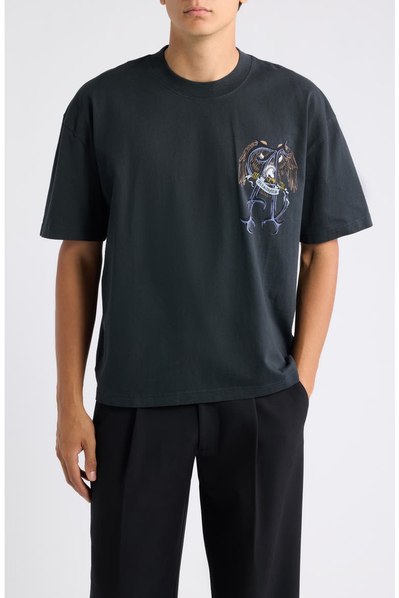 Raptour Graphic T-shirt, Main, color, WASHED BLACK
