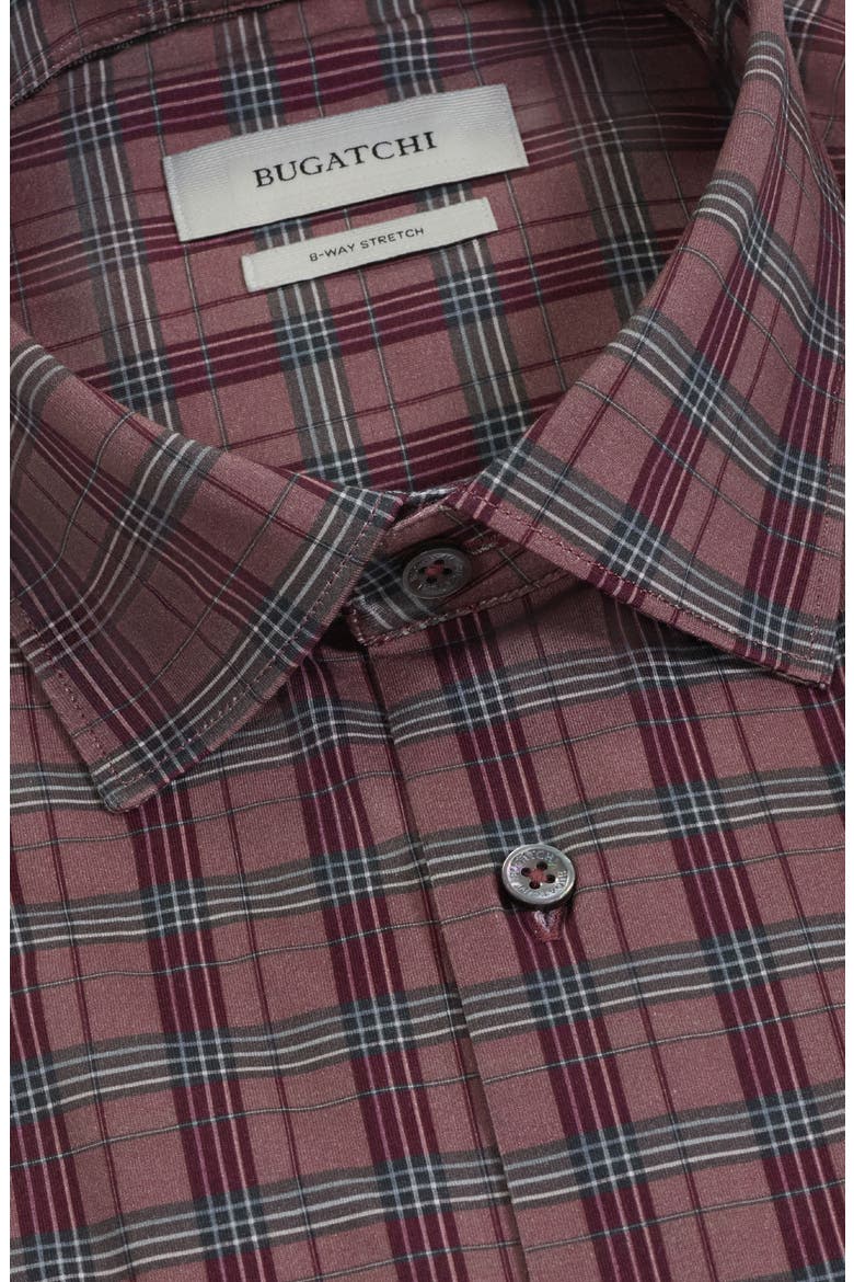 James OoohCotton Plaid Performance Shirt, Alternate, color, BURGUNDY