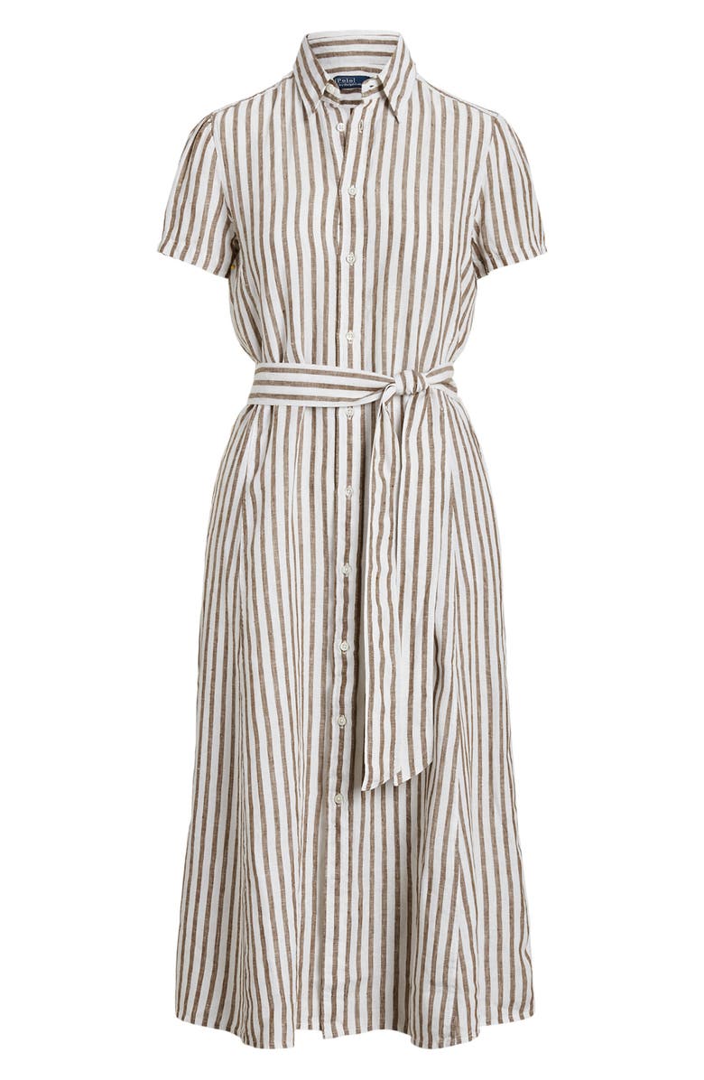 Polo Ralph Lauren Ashton Stripe Linen Shirtdress, Alternate, color,