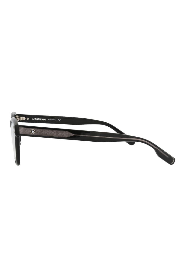 51mm Square Optical Glasses, Alternate, color, BLACK BLACK TRANSPARENT