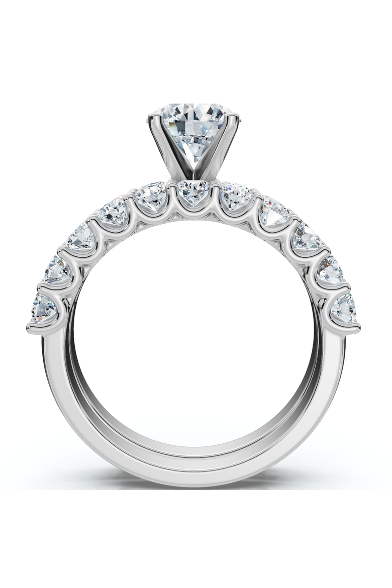 2 1/2Ct Celeste Diamond Engagement Ring Set 10K Gold Lab Grown, Alternate, color, 10k White Gold