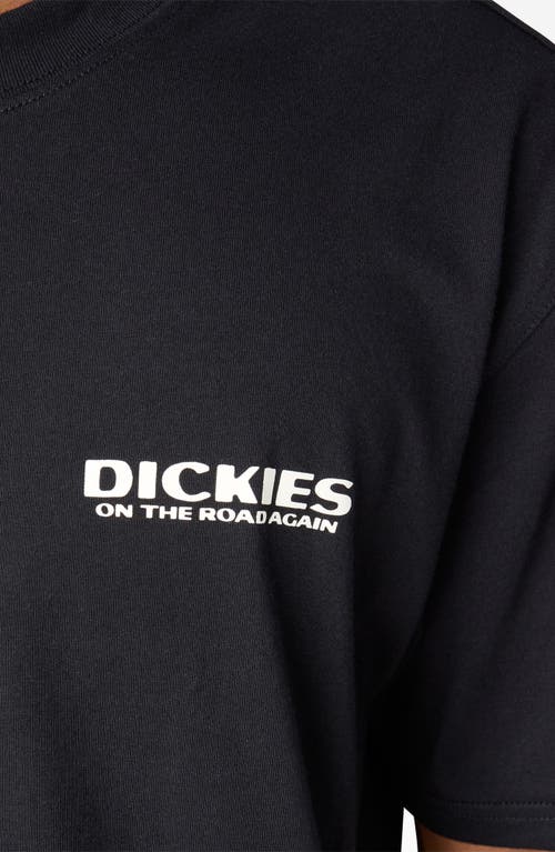 Dickies Burns Logo Cotton Graphic T-shirt In Black