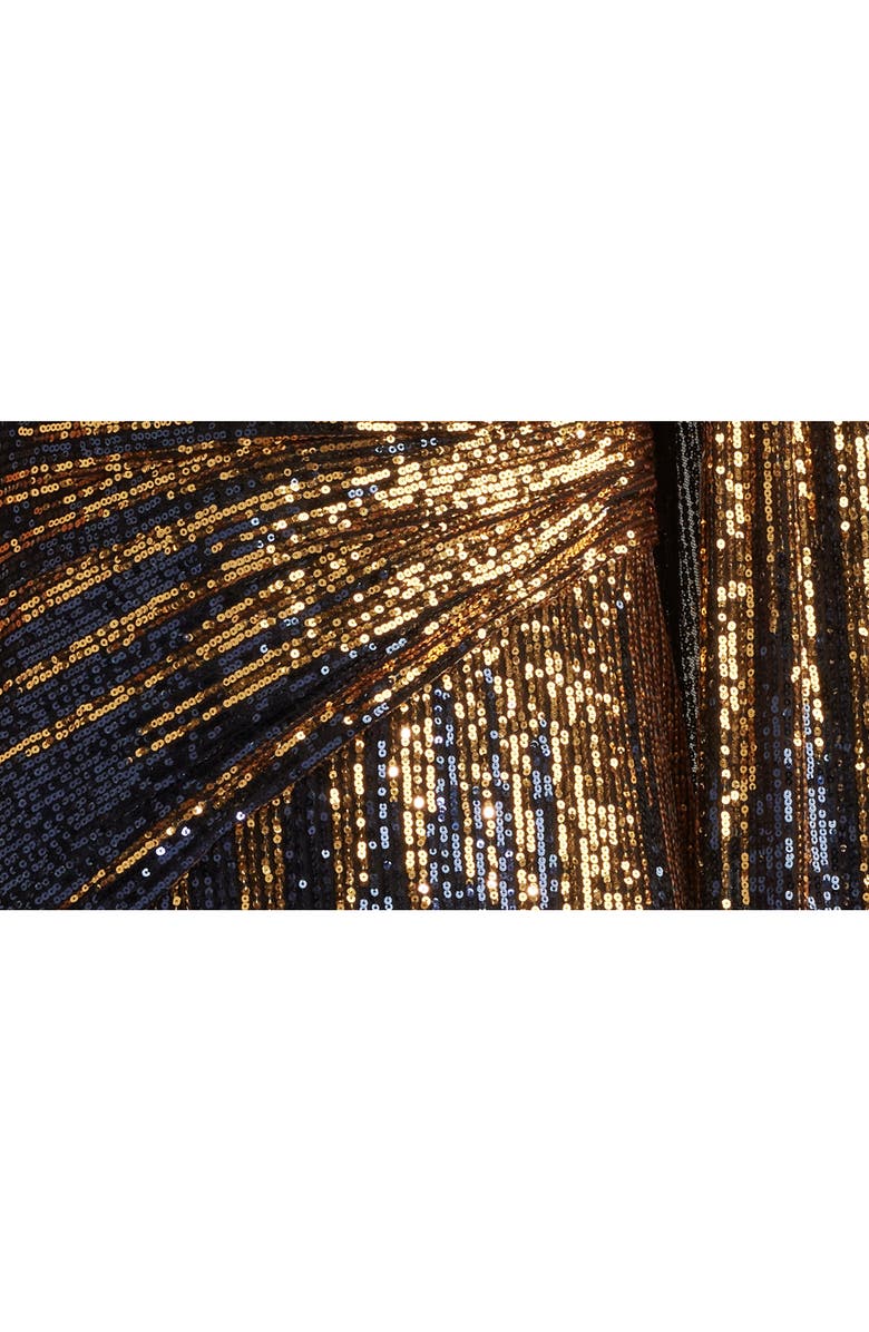 Tadashi Shoji One-Shoulder Ombré Sequin Gown, Alternate, color, Navy Ombre