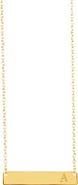 Sterling Forever 14K Yellow Gold Vermeil Bar Initial Necklace - Multiple Letters Available
