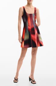Desigual Sleeveless Fit & Flare Minidress