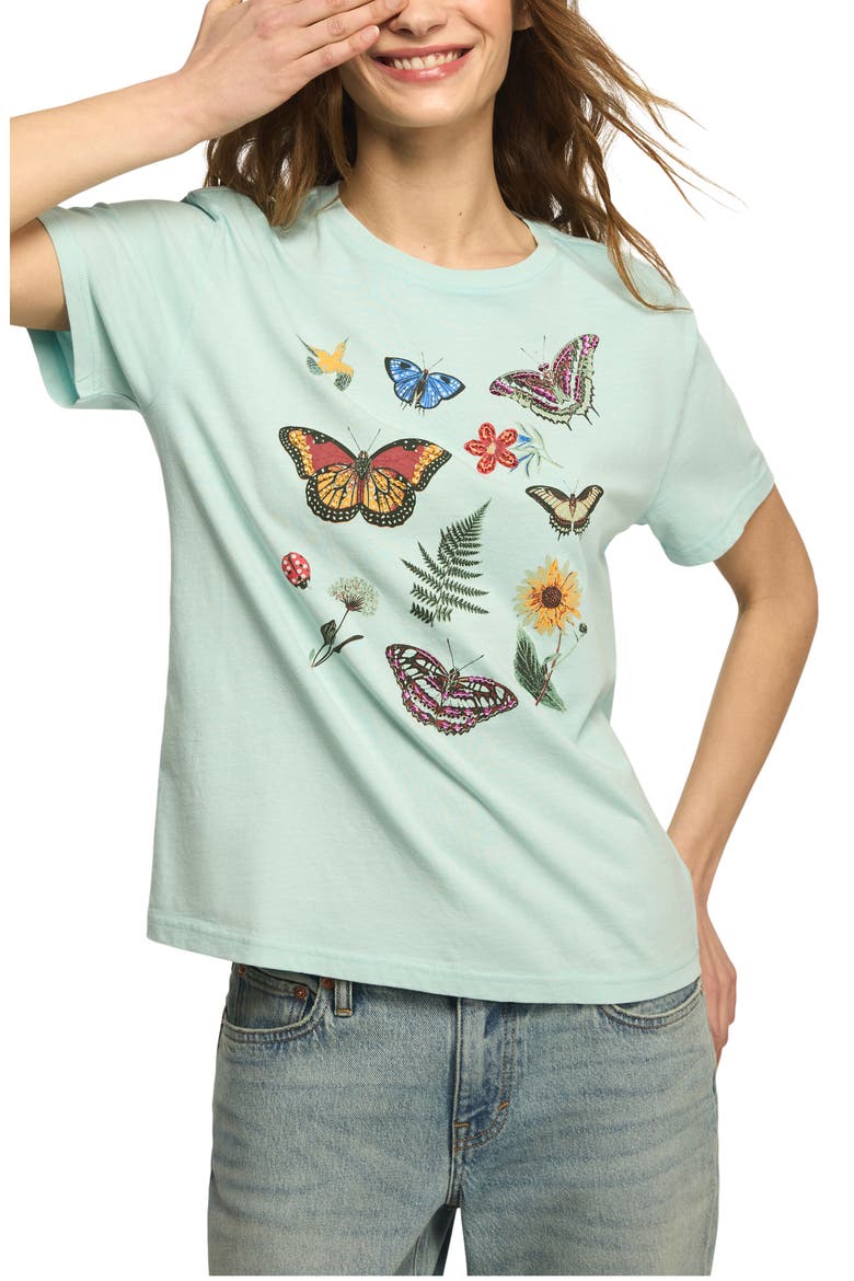 Embellished Boyfriend Boyfriend T-Shirt, Main, color, AQUA BLUE