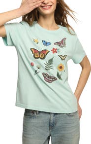Lucky Brand Embellished Boyfriend Boyfriend T-Shirt