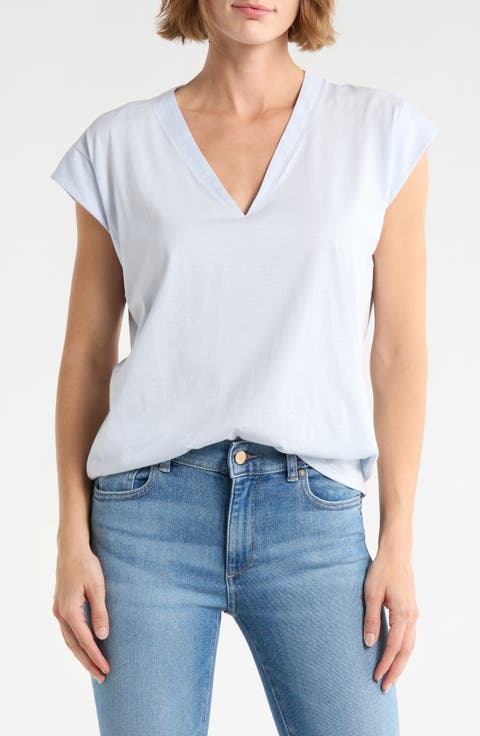 Pima Cotton V-Neck Tee
