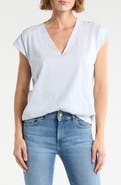 FRAME Pima Cotton V-Neck Tee