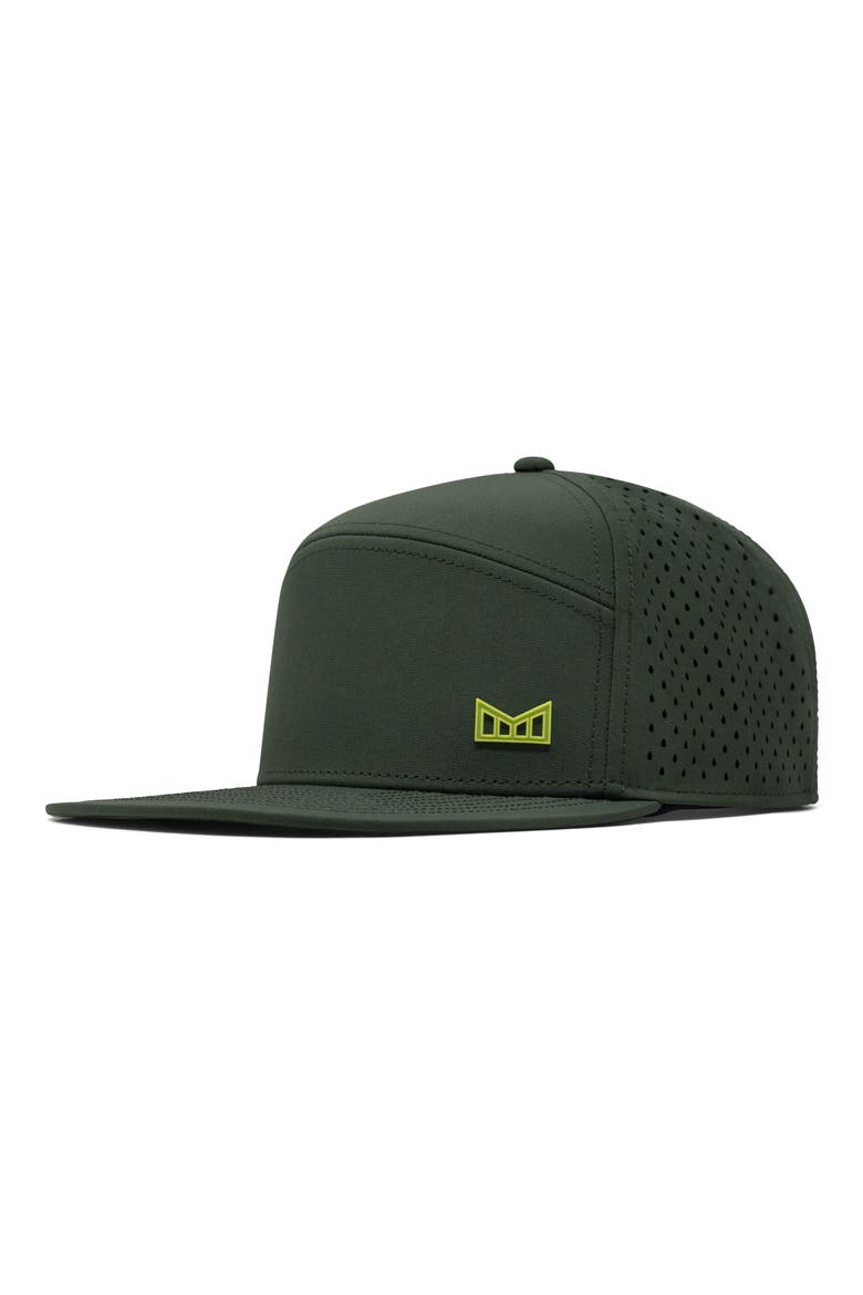 Trenches Icon Hydro Performance Snapback Hat, Main, color, KOMBU GREEN