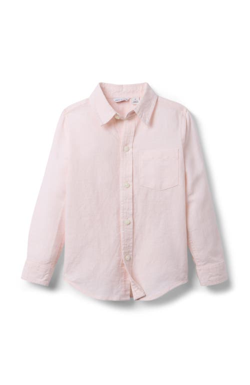 Shop Janie And Jack The Linen-cotton Shirt In Pink