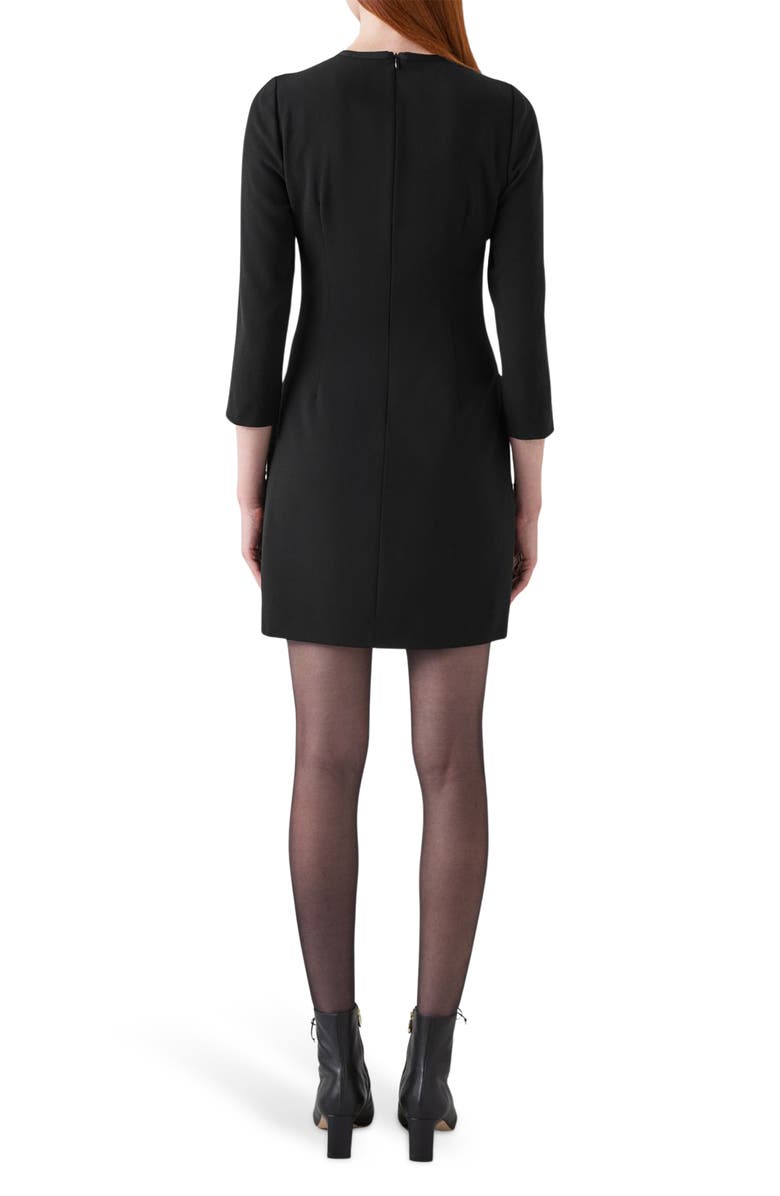 LK Bennett Claire Stretch Crepe Minidress, Alternate, color, Black