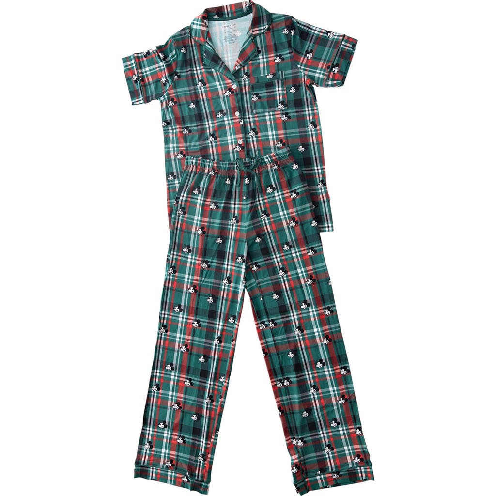 Charlie Lou Baby Steamboat Willie Tartan Pajama Set In Multi