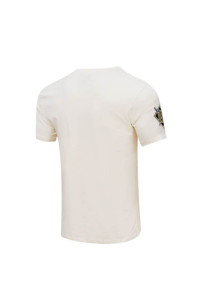 Men's Pro Standard Cream Milwaukee Brewers Cooperstown Collection Old English T-Shirt, Alternate, color, Cream