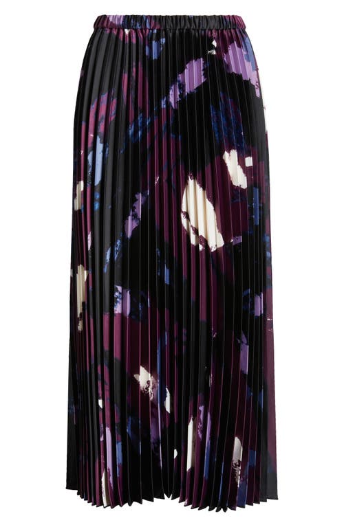 ANNE KLEIN ANNE KLEIN ABSTRACT PRINT PLEATED SKIRT 