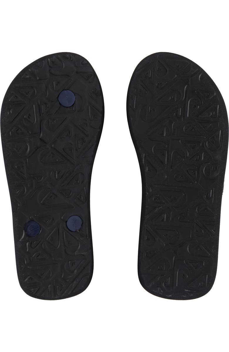 Quiksilver Kids' Molokai Layback II Flip Flop, Alternate, color, Black/ Blue/ Black