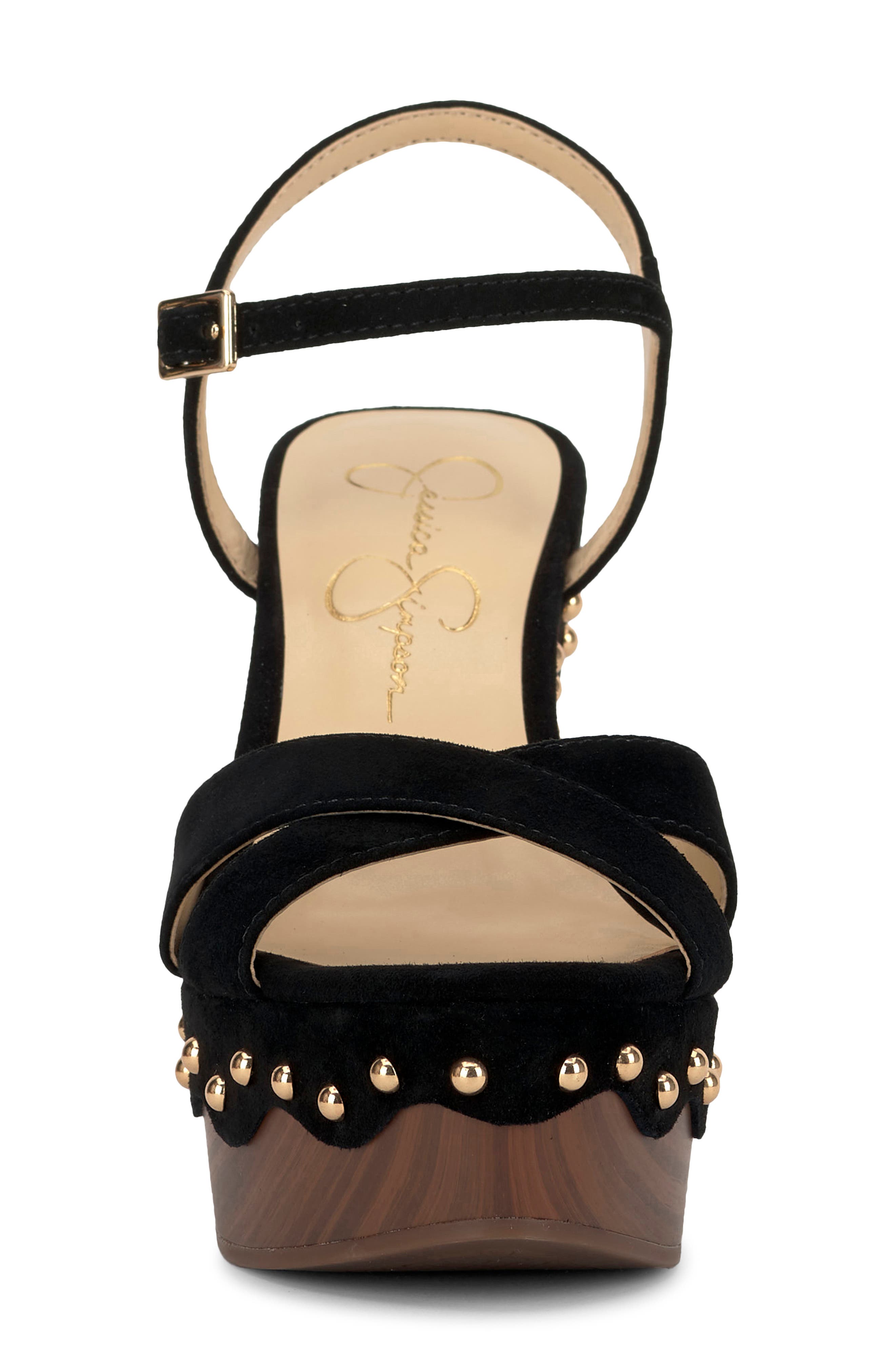 Jessica Simpson Samintia Ankle Strap Platform Sandal, Alternate, color, Black