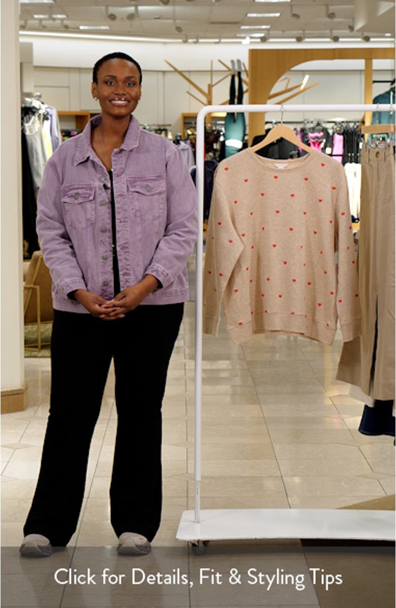 Embroidered Heart Sweatshirt, sales video thumbnail