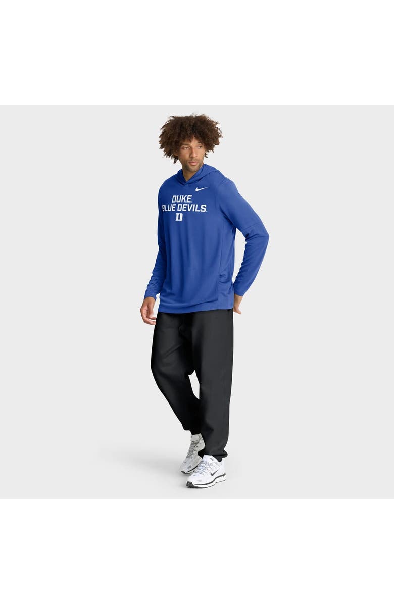 Nike Men
s Nike Royal Duke Blue Devils 2025 Sideline Dri-FIT Long Sleeve Hoodie T-Shirt, Alternate, color, Royal