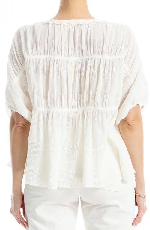 Max Studio Textured Top In Off White