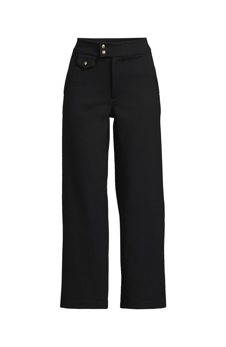 Lands' End Ponte High Rise Straight Leg Crop Pants, Alternate, color, 
