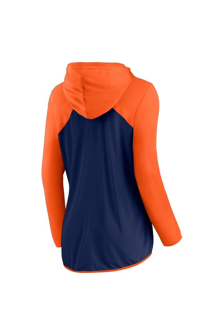 Women's Fanatics Navy/Orange Houston Astros Script Sleeve Full-Zip Hoodie, Alternate, color, Navy