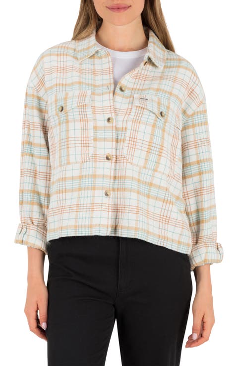 Roam Boxy Flannel Button-Up Shirt