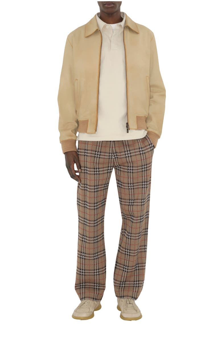 Burberry Check Cotton Blend Track Pants, Main, color,