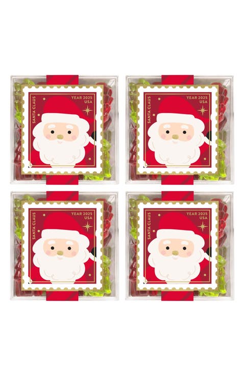 Santa's Trees Set of 4 Candy Cubes
