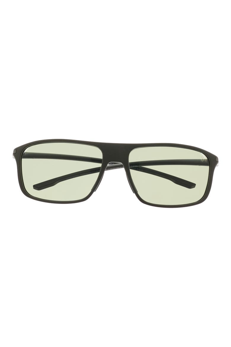 Vingt Sept 60mm Rectangular Sunglasses, Main, color, MDKGRN/GRNPZ