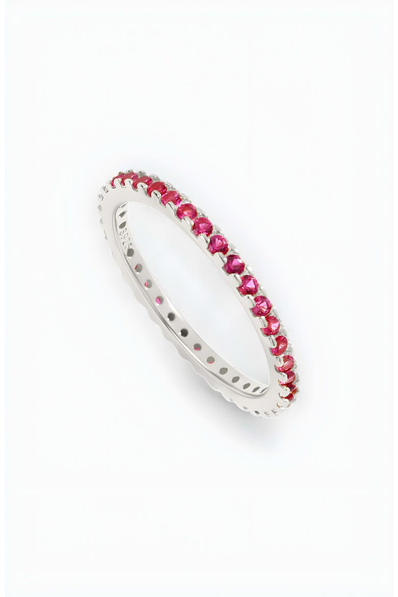 July Birthstone Eternity Stacking Ring, Main, color, 925 Sterling Silver