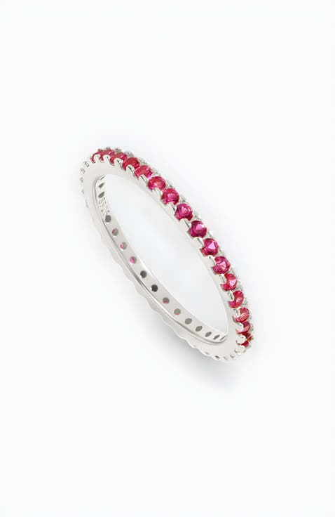 July Birthstone Eternity Stacking Ring