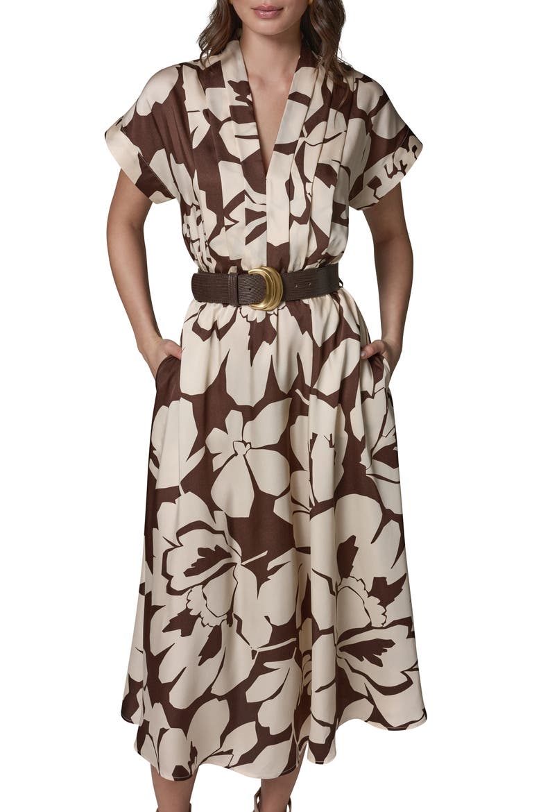 Belted Midi Dress, Main, color, CANYON