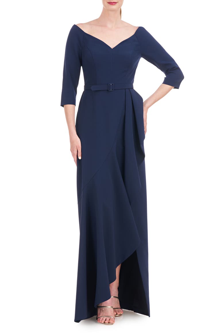 Isolde Column Gown, Main, color, DARK MIDNIGHT