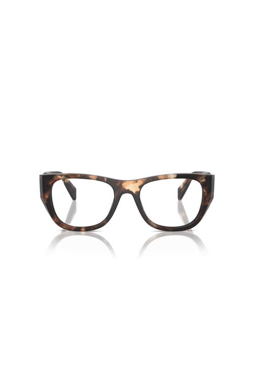 Prada 50mm Irregular Optical Glasses In Black