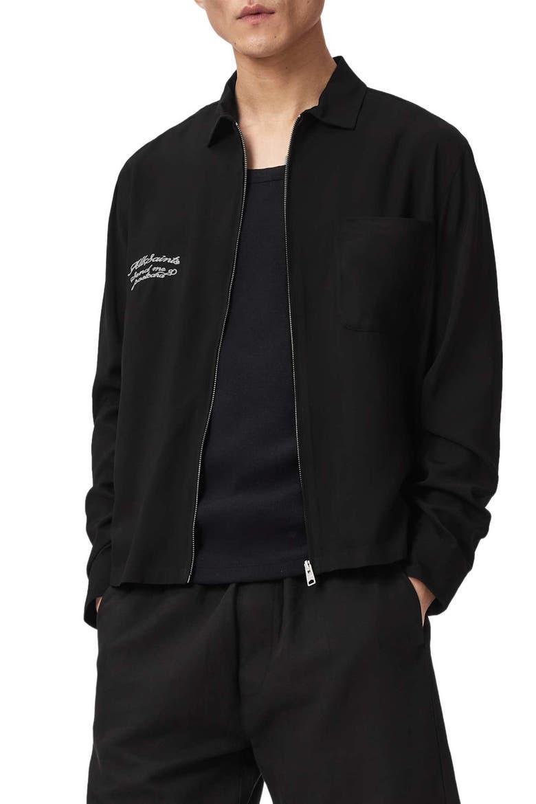 Buck Embroidered Jacket, Alternate, color, SURGE BLACK