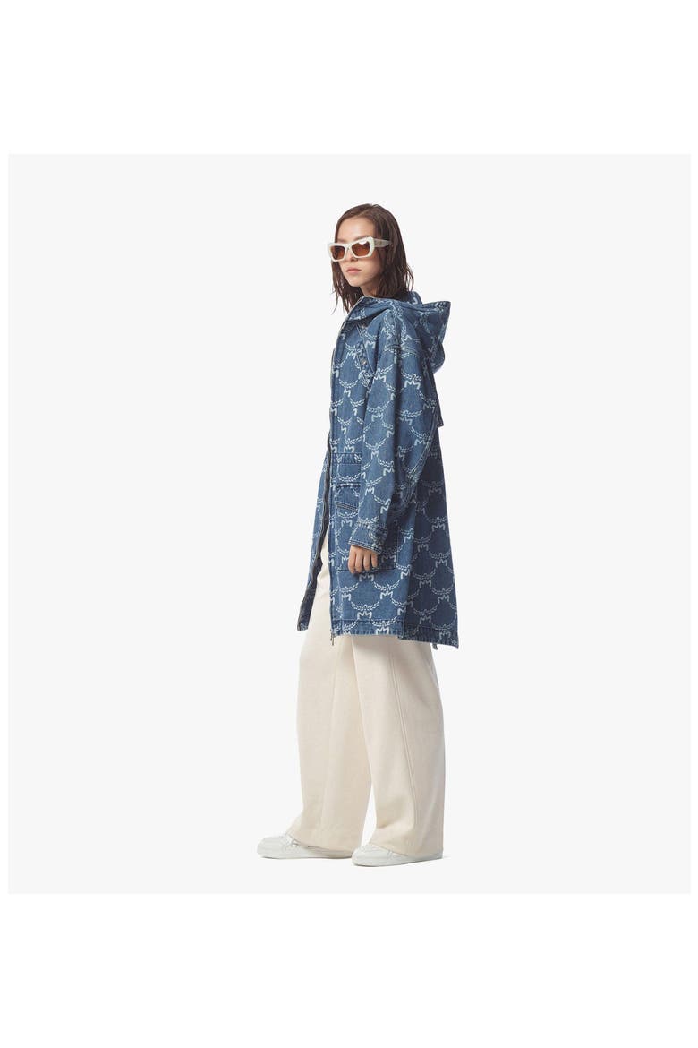 Lauretos Monogram 2-in-1 Denim Parka, Alternate, color, Indigo