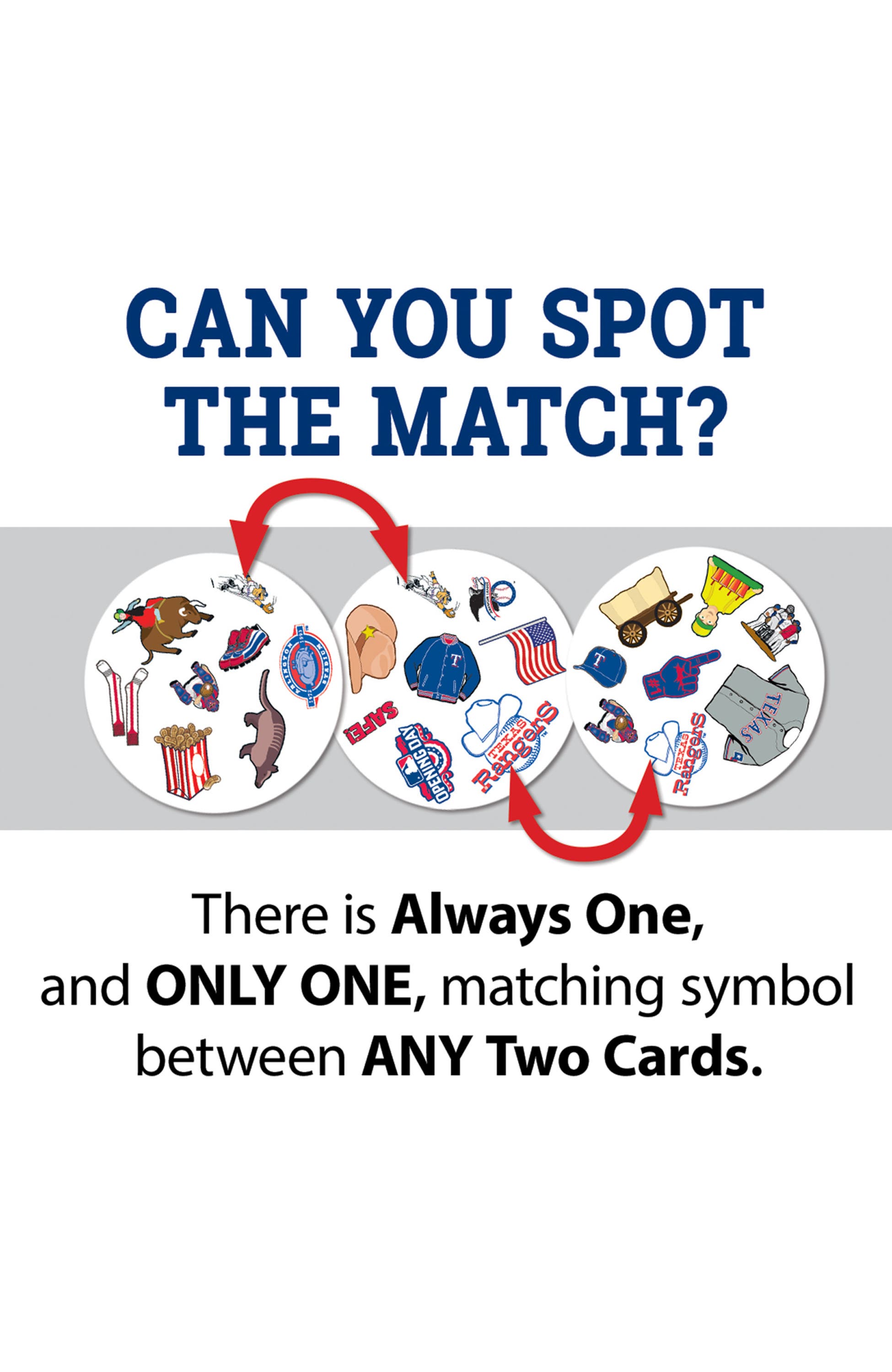 MASTERPIECES Texas Rangers Spot It! Card Game | Nordstrom